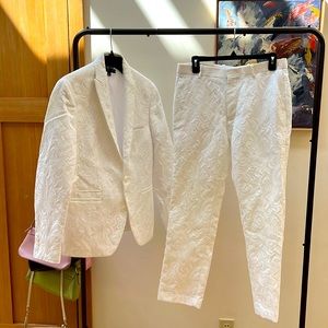 INC Men’s Brocade Suit - white - small or xs (I have 2) blazer, 30/30 pants.
